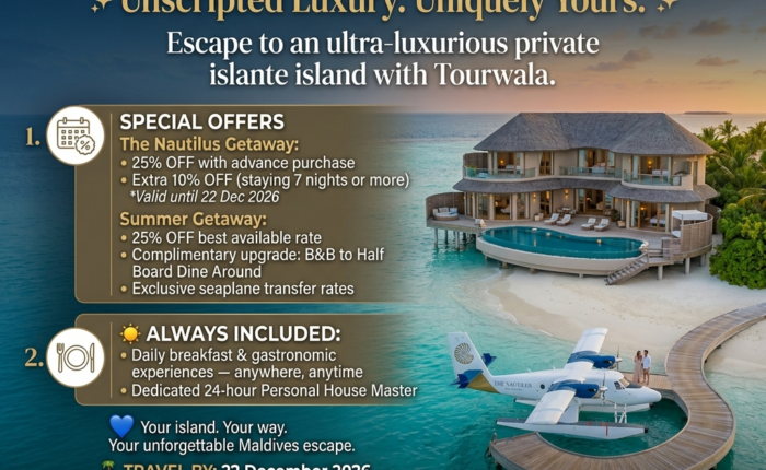 The Nautilus Maldives Honeymoon Package: 5 Nights in 2026–27