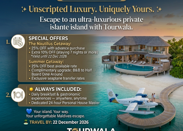 The Nautilus Maldives Honeymoon Package: 5 Nights in 2026–27