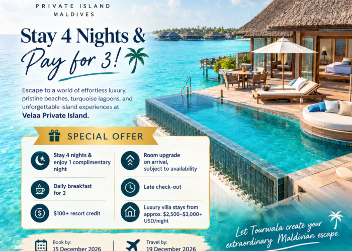 Velaa Private Island Honeymoon Package 2026–27